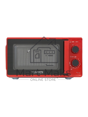 Микроволновая печь Willmark WMO-203GMR, 20л,700Вт, механич.ПУ, ручка д/л откр.дв,6 ур.мощн., красная