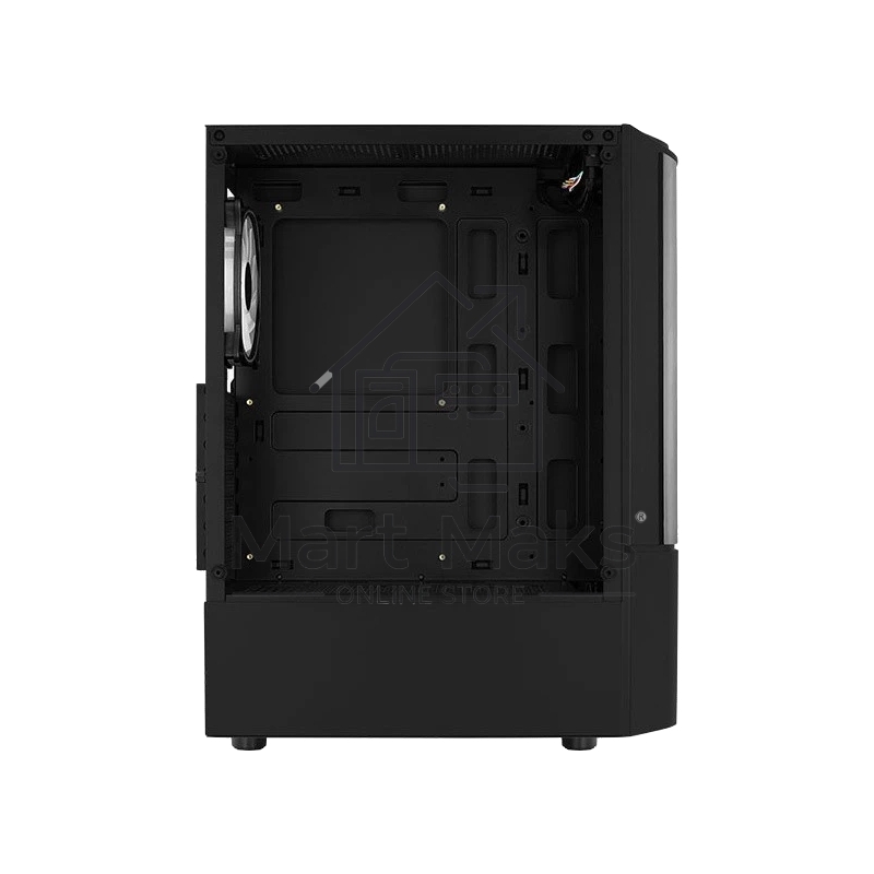 Компьютерный корпус MidTower Aerocool/Formula Quantum-G-BK-v2 черный без Б/п, ATX 3FRGb Fan on front panel