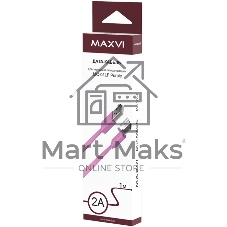 Кабель Maxvi MC-01LF purple USB-A - microUSB, 2A Плоский кабель, ток макс. нагрузки 2А, макс. напряжение 5V; стандарт USB 2.0; длина разъема microUSB 10 мм, длина 1м, материал PVC, фиолетовый