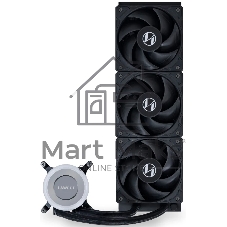 Система жидкостного охлаждения Lian Li GA II Lite 360 Performance Black, 360 мм, 3x120 мм, 200-2500 об/мин, 29.8 дБ, 4-pin PWM, без подсветки, черный