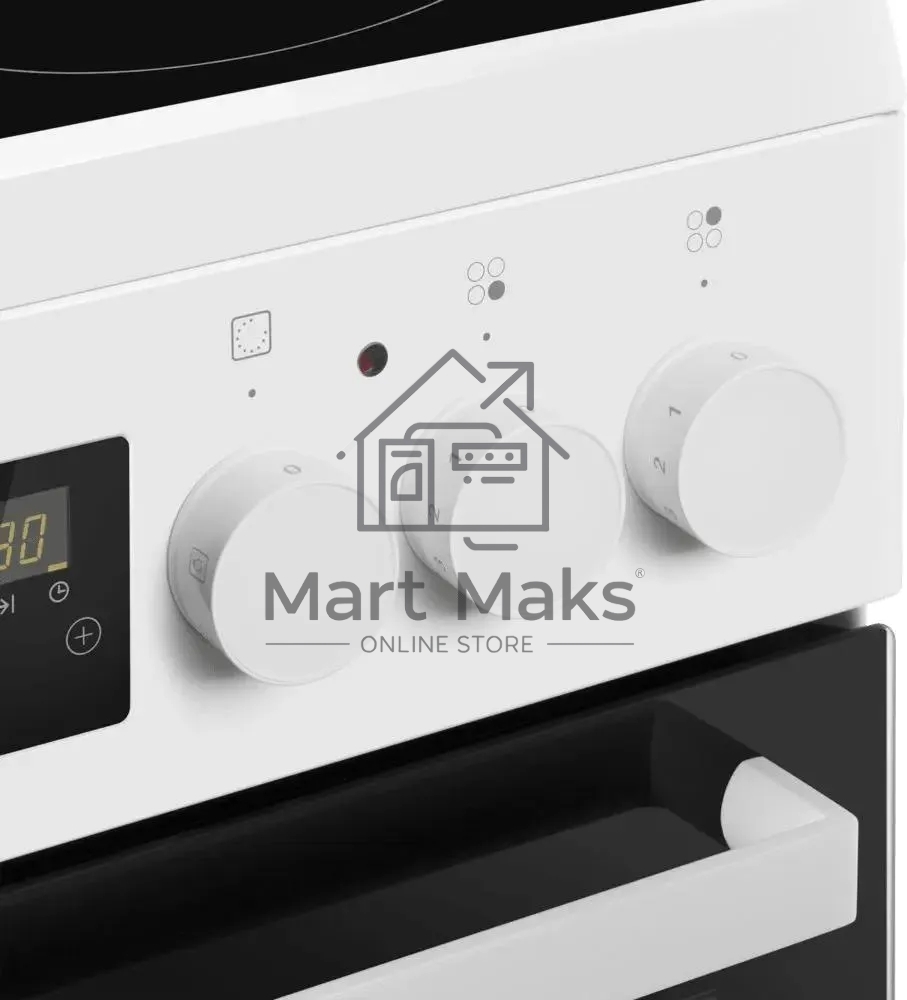 Плита электрическая Maunfeld MEC57CW08TD белый, конфорок 4 шт, духовка 59 л, 50 см x 85 см x 60 см