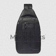 Рюкзак слинг мужской Piquadro Urban CA6540UB00/N, кожа, черный