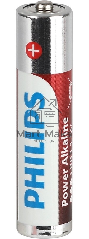 Элемент питания алкалиновый AAA/LR03 1.5В Power (блист. 20шт) Philips Б0064654