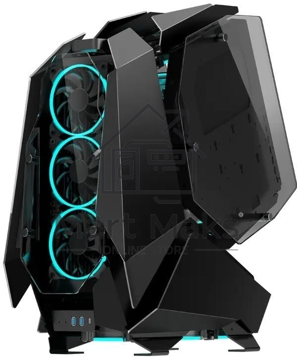Компьютерный корпус без блока питания JONSBO MOD-5, Full-Tower, TG, no fans, 2xUSB-A 3.0 + 1xUSB-C 3.2, ATX, mATX, mITX Black