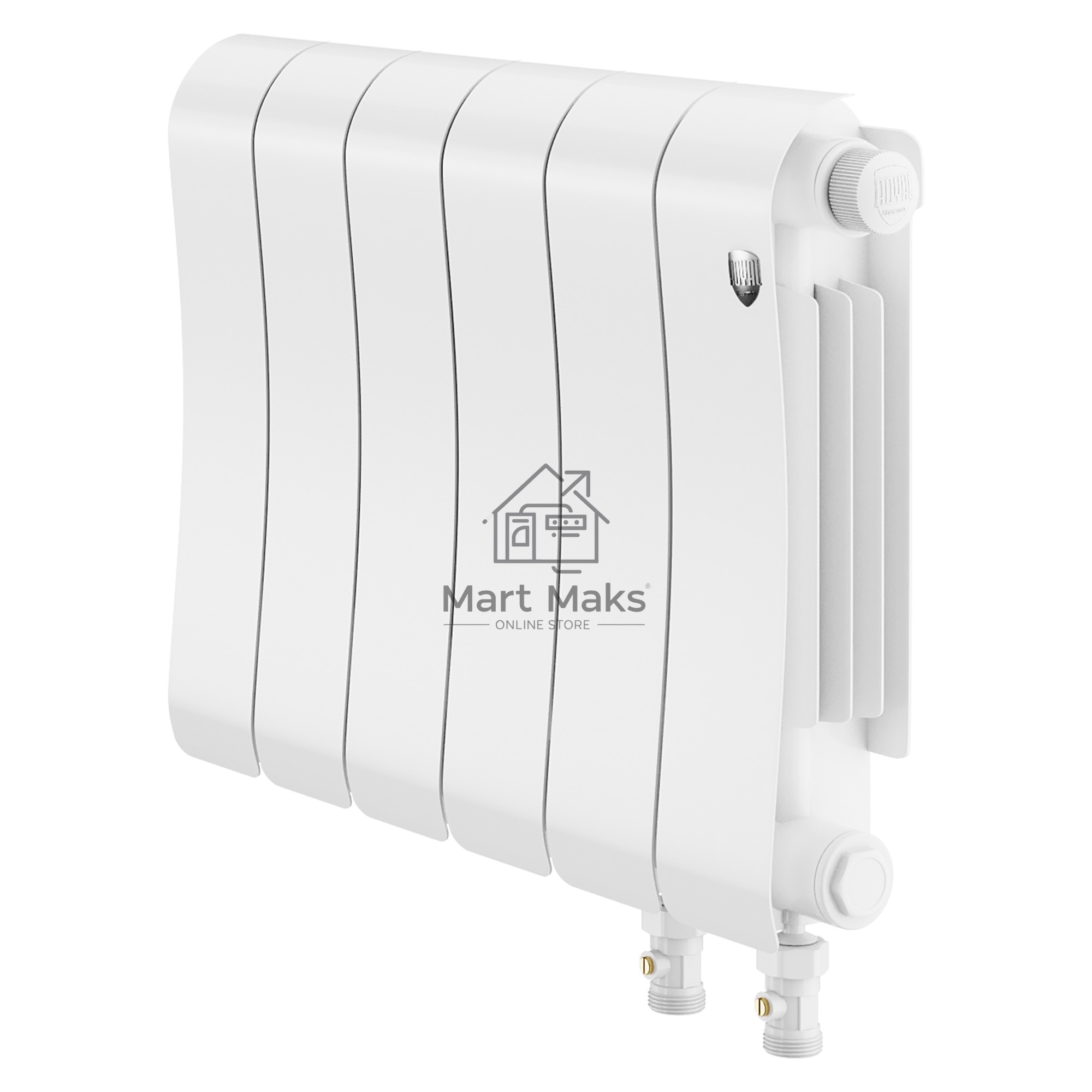 Радиатор биметаллический Royal Thermo Infinity 300 Bianco Traffico VR80 - 6 секц.