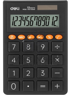 Калькулятор карманный Deli EM130D-GREY темно-серый 12-разр.