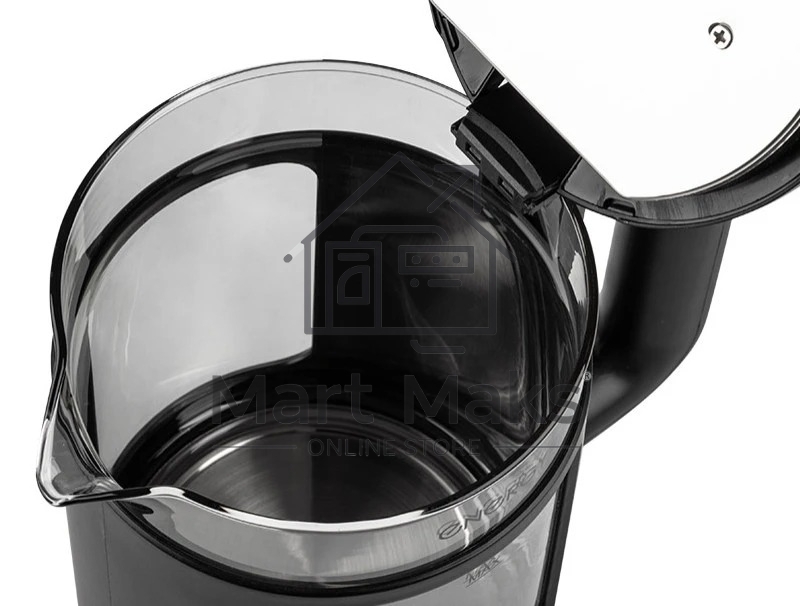 Чайник электрический Energy E-256, 1500 Вт, 1,5л, стекло, черный