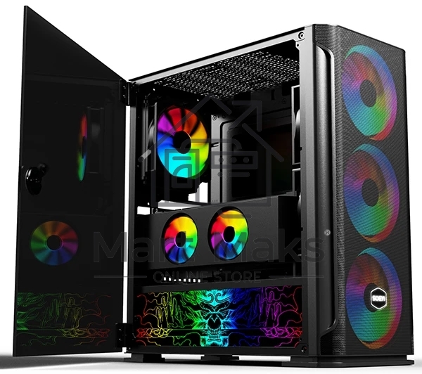 Компьютерный корпус SOEYI «AX1-B10 SOEYI ATX case with черный coating front panel with flat small mesh, without»