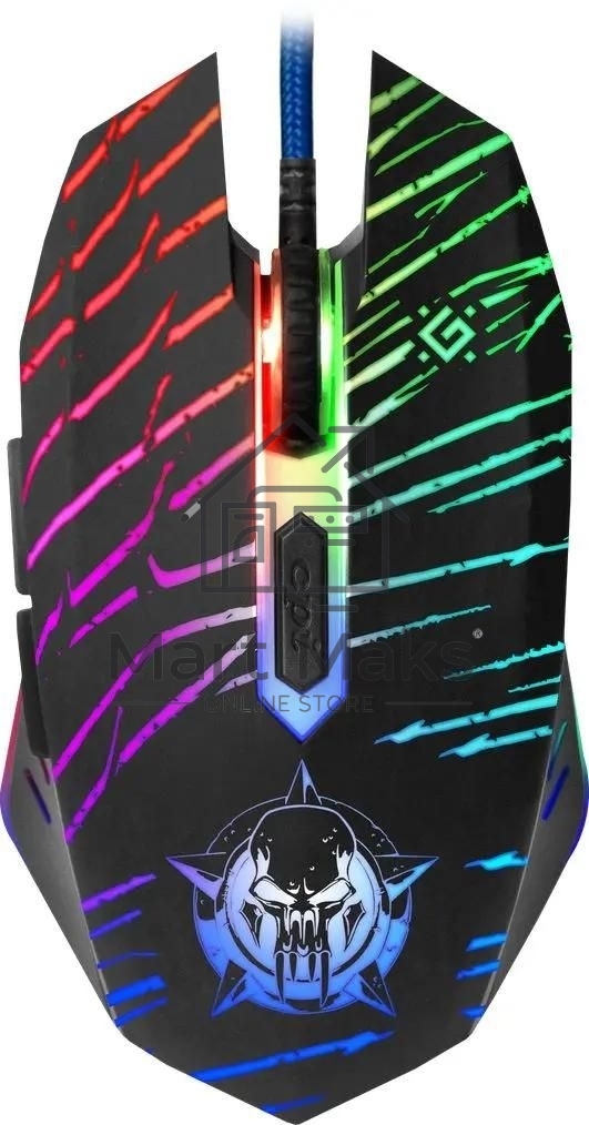 Мышь проводная Defender Dark Agent GM-590L черный, 12800 dpi, USB, кнопки - 6