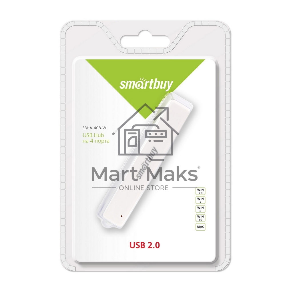 USB-хаб Smartbuy (SBHA-408-W) 4 порта белый