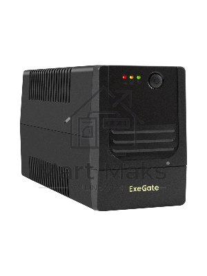 Источник бесперебойного питания ExeGate Power NB-400.LED.AVR.2SH (400VA/240W, LED, AVR, 2*Schuko, батарея 12V 4.5Ah, черный)