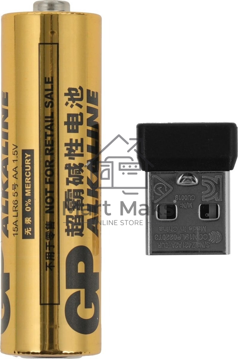 Мышь беспроводная Logitech M221 голубой, 1000 dpi, радиоканал, USB, кнопки - 3