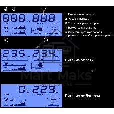 Источник бесперебойного питания ExeGate Smart LB-650.LCD.AVR.2SH.USB / 650 ВА / 390 Вт / 2 x CEE 7 (евророзетка)