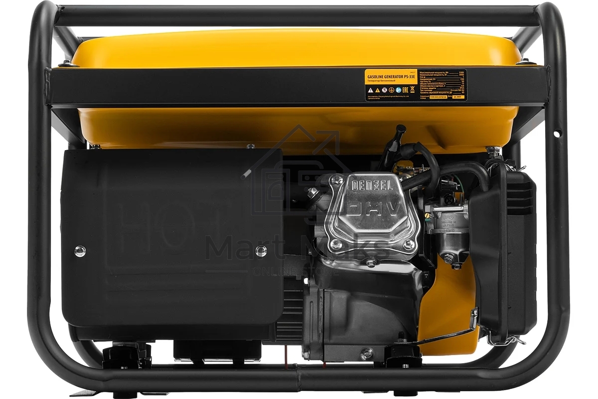 Электрогенератор бензиновый Denzel PS-33E, 3.3 кВт, 85 дБ, 48.5 кг