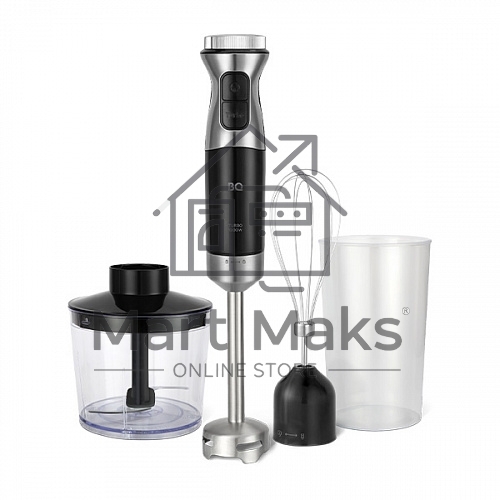 Блендер BQ HB533PS Black-Steel. Мощность:1200 Вт, 3 в1 Блендер + миксер + измельчитель