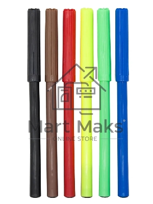 Фломастеры Silwerhof Веселые друзья 7.5мм 125мм, круглый корпус, вентилируемый колпачок, 6 цветов, пакет с европодвесом