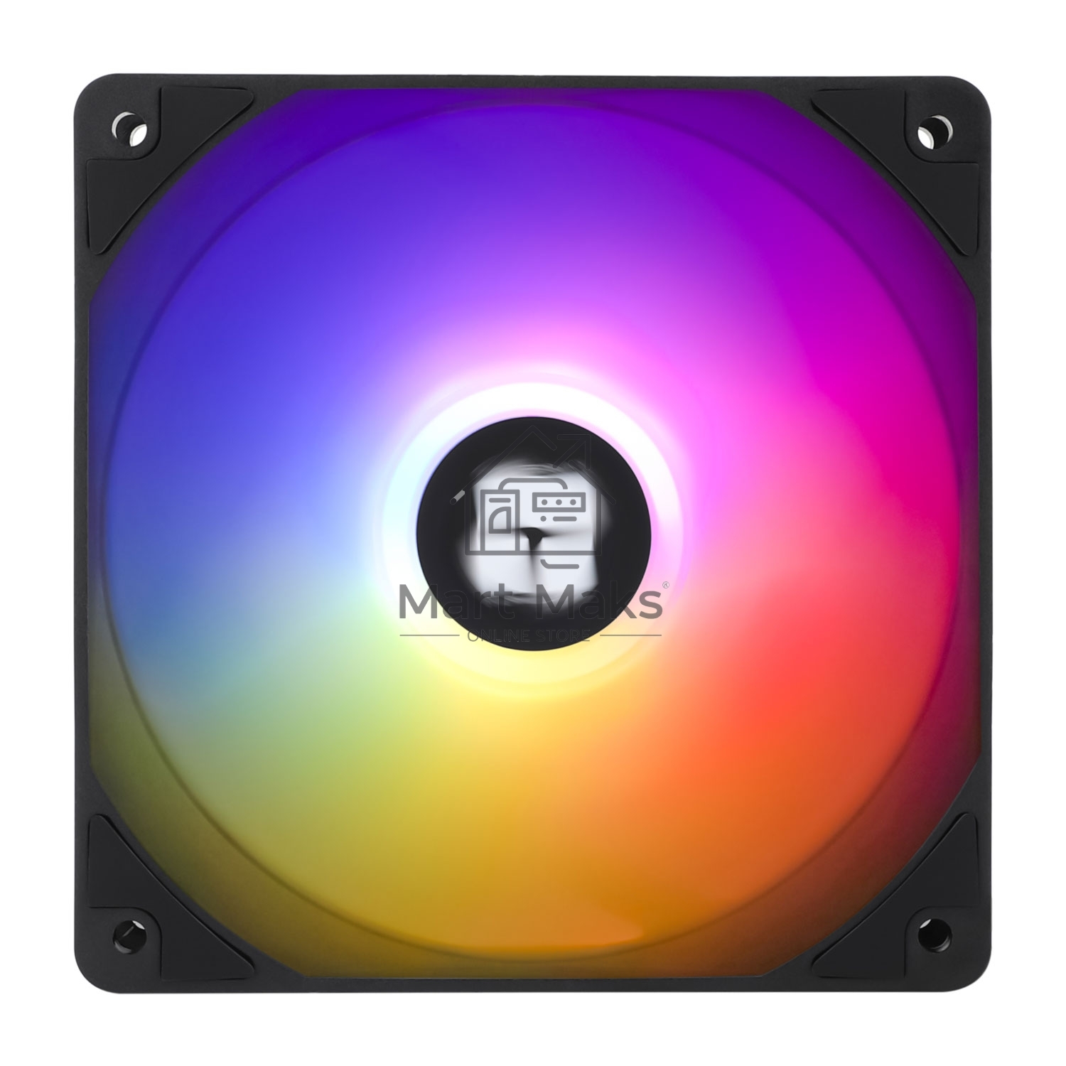 Кулер для корпуса Thermaltight TL-C12C-S (120x120x25mm, 4-pin PWM, ARGB, 66.17CFM, 25.6dBA, 1550RPM, Black)
