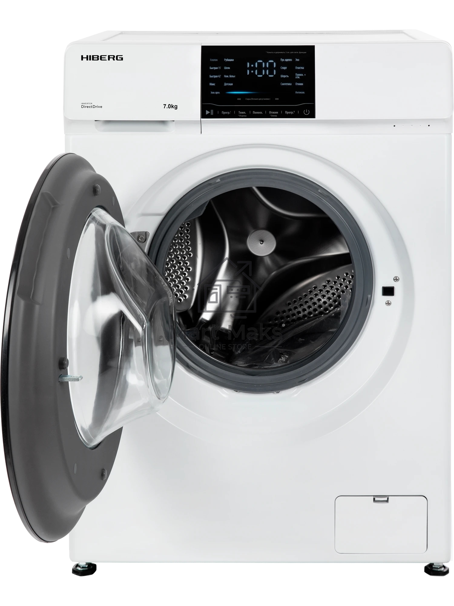 Стиральная машина HIBERG i-DDQ6 - 712 W белая, загрузка фронтальная 7кг, 1200 об/мин., класс: A+++