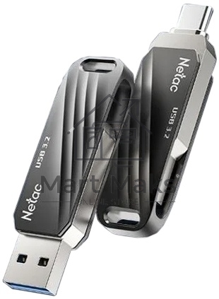 Флешка USB R/W Netac US11 32GB USB3.0+TypeC Dual Flash Drive