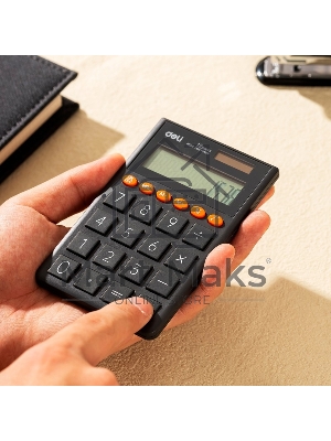 Калькулятор карманный Deli EM130D-GREY темно-серый 12-разр.