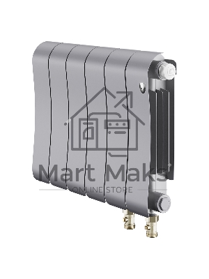 Радиатор биметаллический Royal Thermo Infinity 300 Silver Satin VR80 - 6 секц.