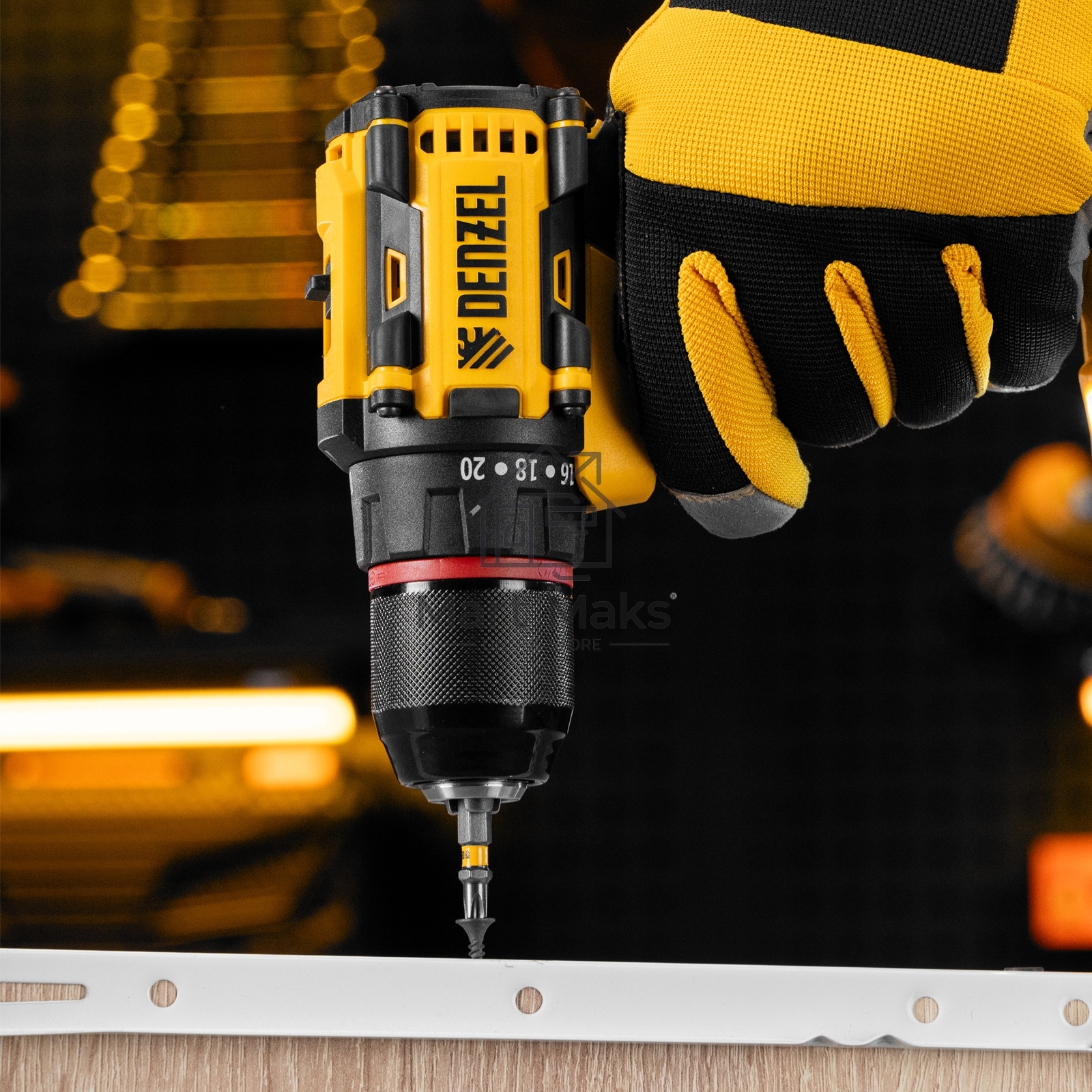 Дрель-шуруповерт Denzel CDH-BL-20, Аккумуляторная, 20В, 2 АКБ, Кейс