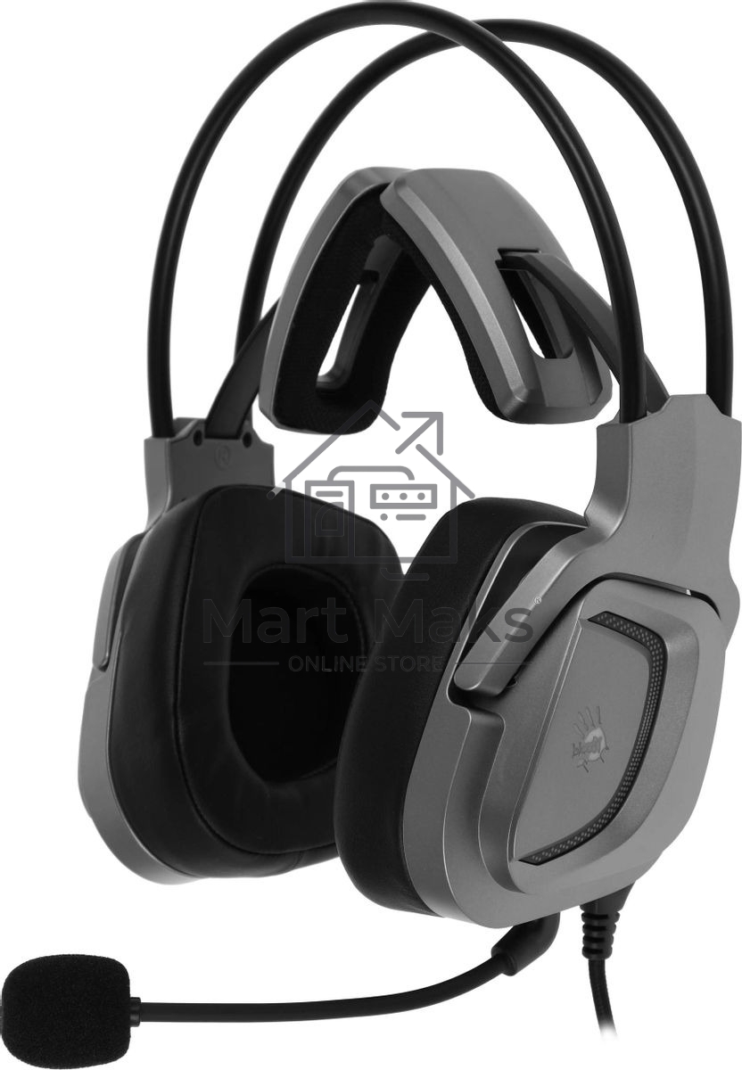 Гарнитура проводная с микрофоном A4Tech Bloody G575 серый 2м мониторные USB оголовье (G575 USB/GREY)