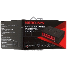 Коммутатор Mercusys MS105G, 5×1 Гбит/с, неуправляемый