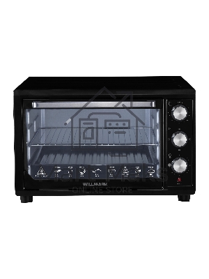Мини-печь Willmark WO-503B (45 литров, таймер, термостат,230С, 1800Вт, черный)