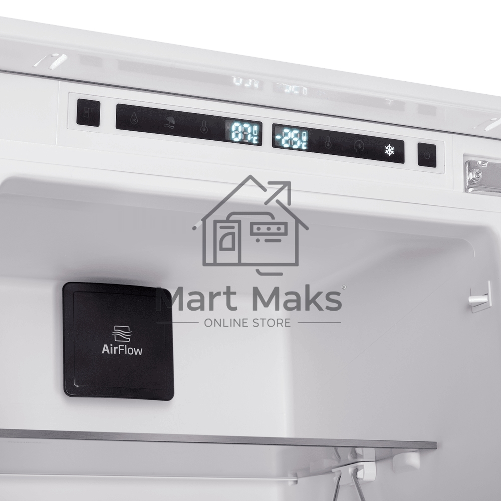 Встраиваемый холодильник Maunfeld MBF177NFFWGR Inverter белый двухкамерный 194/57 л морозилка снизу, NoFrost