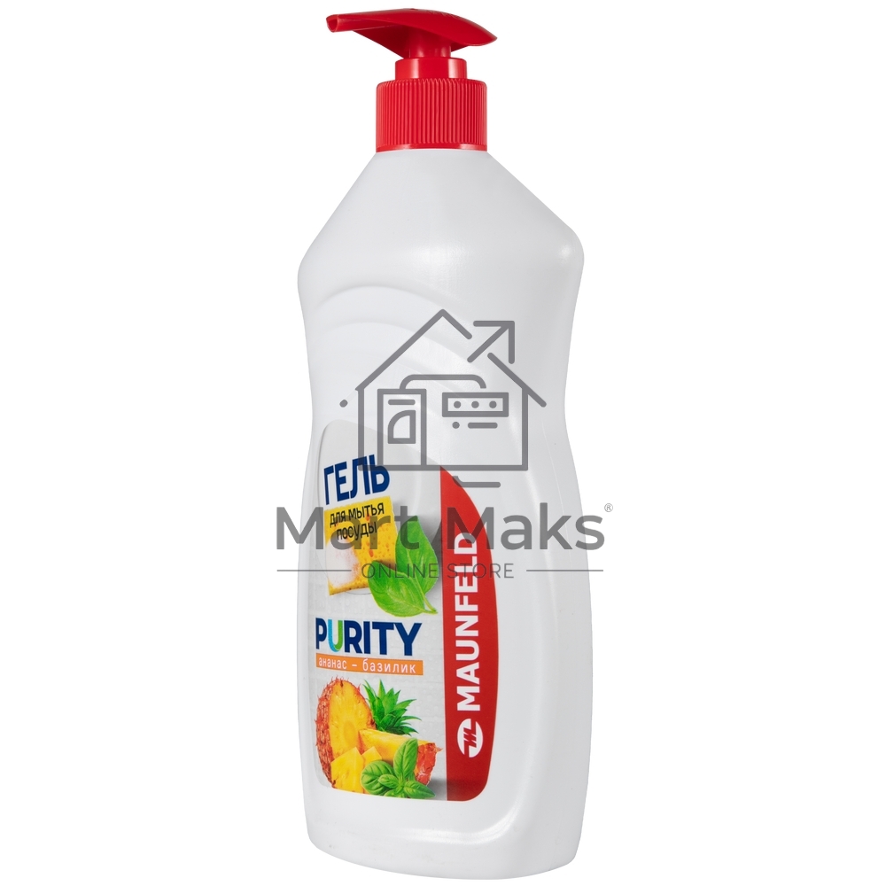 Гель для мытья посуды Maunfeld Purity Ананас и базилик 450г MDL450PD (дозатор)