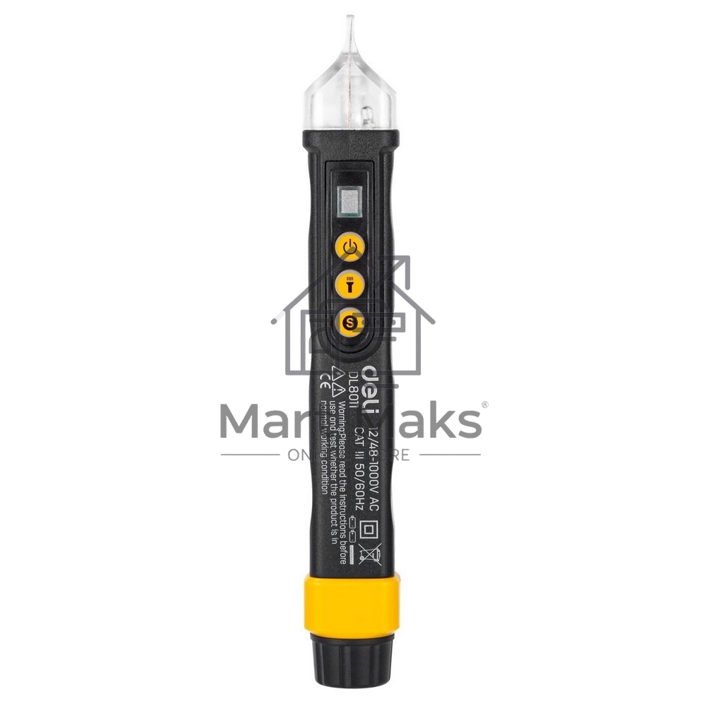 Бесконтактный детектор напряжения Deli DL8011 (12-1000В, батарейки в комплекте)