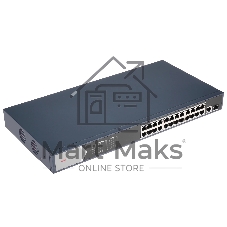 Коммутатор Hikvision DS-3E0526P-E, 24×1 Гбит/с PoE+ + 1×1 Гбит/с SFP, неуправляемый