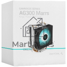 Кулер для процессора DEEPCOOL AG300 MARRS серебристый, 92 мм, алюминий/медь, 3050 об/мин, 30.5 дБ, 4 pin, 150 Вт, 129 мм