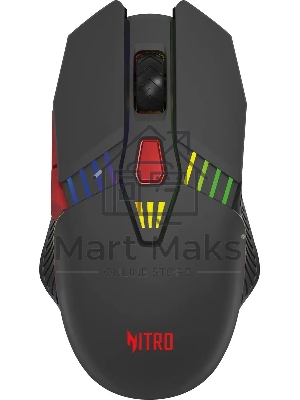 Мышь беспроводная Acer Nitro OMR305 черный, 3200 dpi, радиоканал, Bluetooth, USB, кнопки - 8