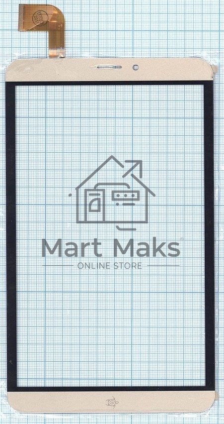 Сенсорное стекло (тачскрин) RP-451A-8.0-FPC-A2, золотое