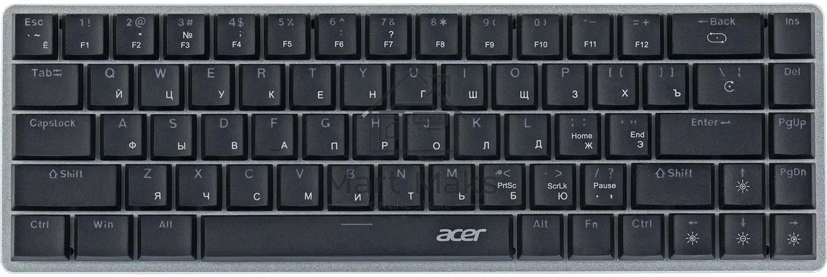 Клавиатура Acer OKW302 (ZL.KBDCC.01C) проводная, USB, серебристый