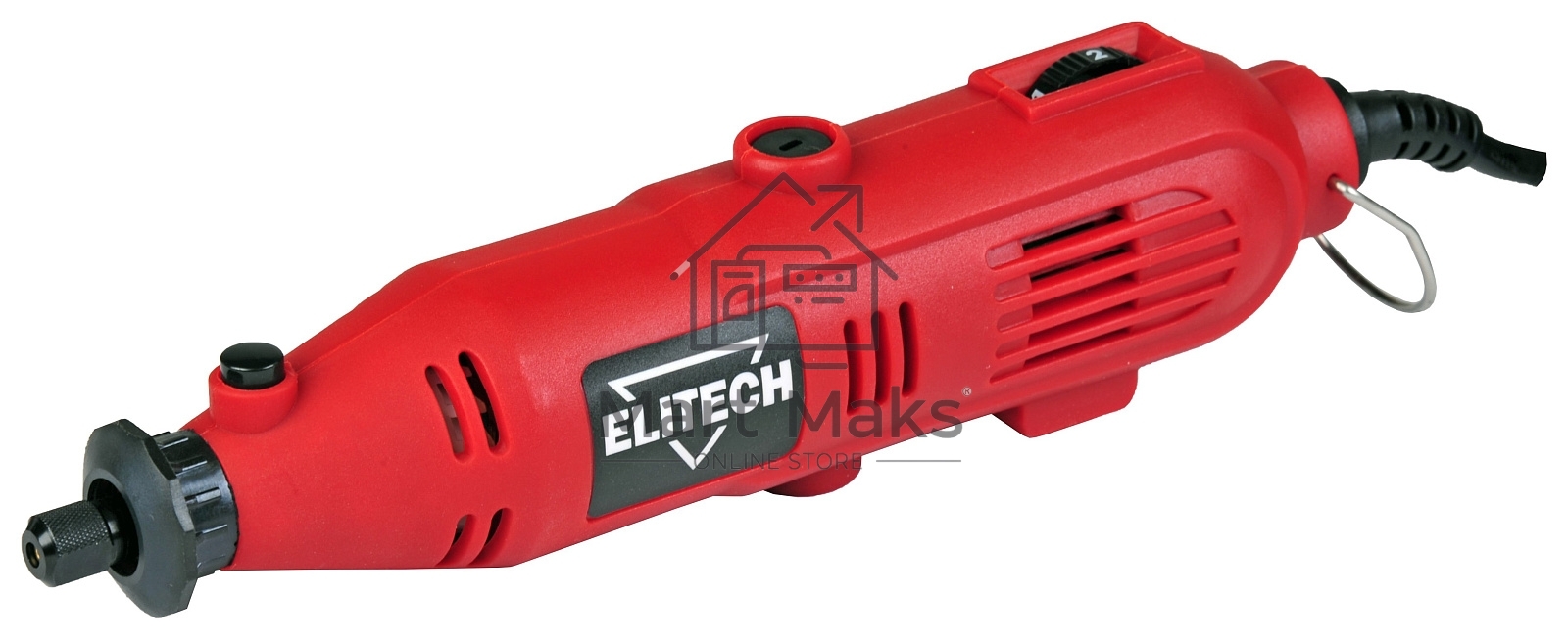 Шлифмашина прямая Elitech МПШ 015Э красный/черный