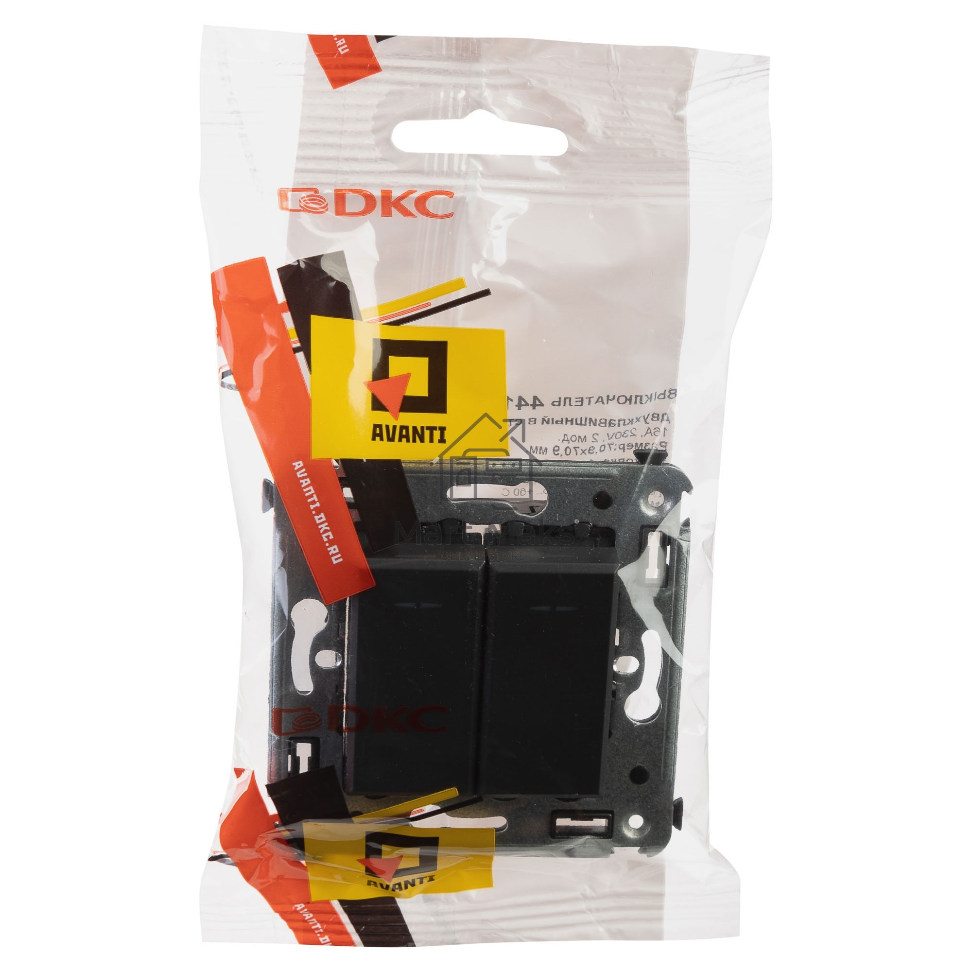 Выключатель двухклавишный DKC Avanti 4412104 