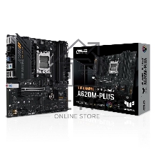 Материнская плата ASUS TUF GAMING A620M-PLUS, AM5, AMD A620, 4xDDR5, 4xSATA, 2xM.2, 1xPCI-E 4.0 x16, 2xPCI-E x1, 2xDP, 1xHDMI, 1x 2.5Gb LAN, 2xUSB-A 3.2 Gen 1, 4xUSB-A 2.0, 3x3.5 мм, 7.1, Micro-ATX
