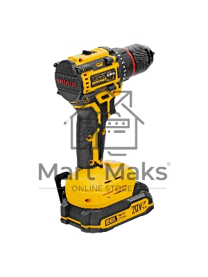 Дрель-шуруповерт Denzel CDH-BL-20, Аккумуляторная, 20В, 2 АКБ, Кейс