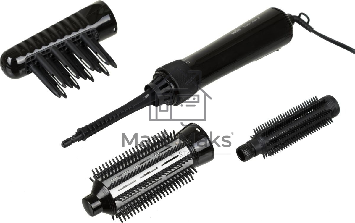 Фен-щётка Braun AS330 серебристый/черный, 400 Вт, 18/36 мм