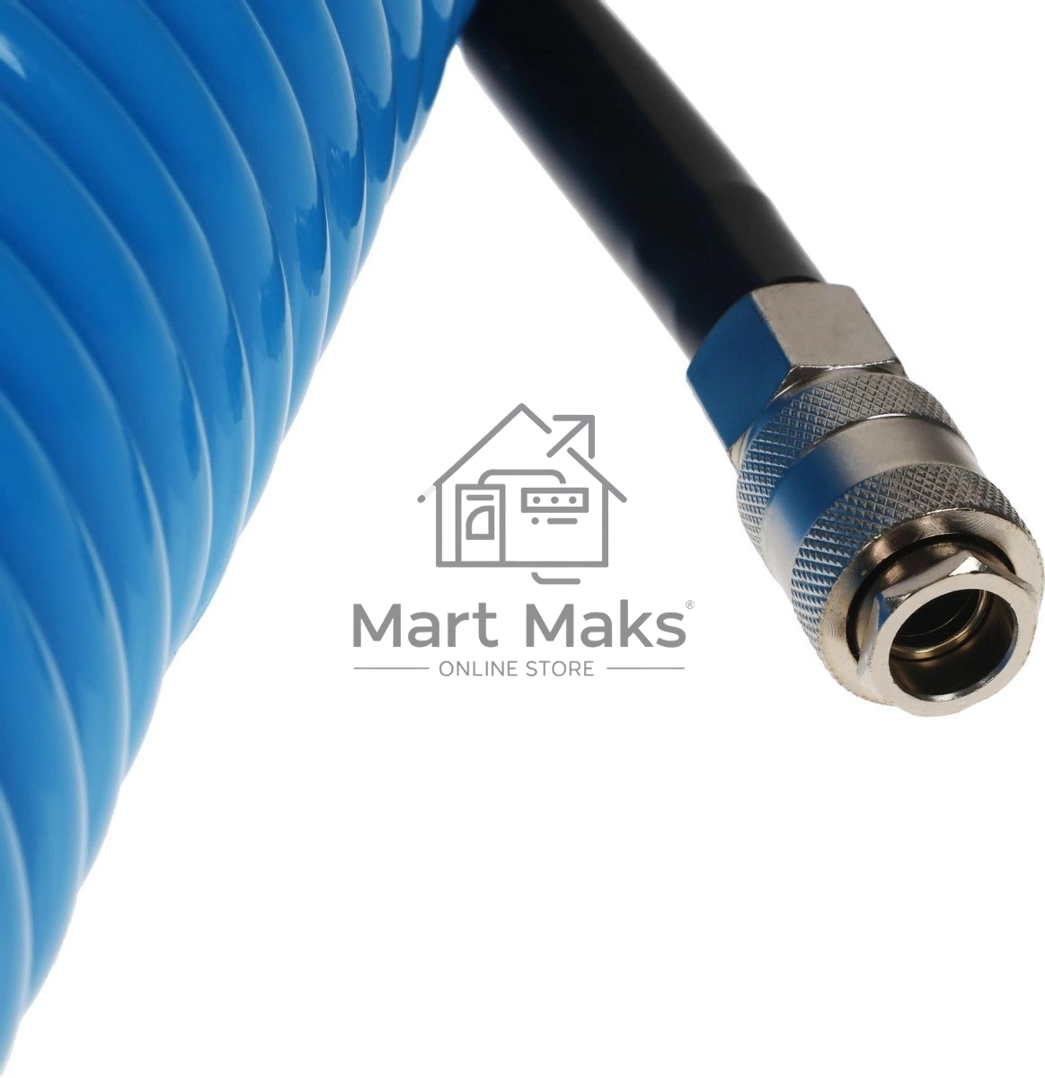 Пневматическое оборудование FUBAG Шланг спиральный с фитингами [170306] рапид полиуретан 15 бар 8х12мм 15м