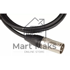 Кабель микрофонный FORCE FMC-05/1.5XLR (M) - XLR (F), высококачественный балансный, малошумящий с проводниками из безкислородной меди OFC, диаметр 6 мм, профессиональные металлические разъемы, длина 1,5 м, цвет черный