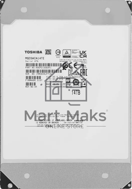 Жесткий диск HDD Toshiba MG09 14Tb 7200rpm SATA III 512Mb 3.5