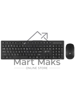 Комплект клавиатура + мышь Оклик S255W клав:черный мышь:черный USB беспроводная Multimedia (1909361)