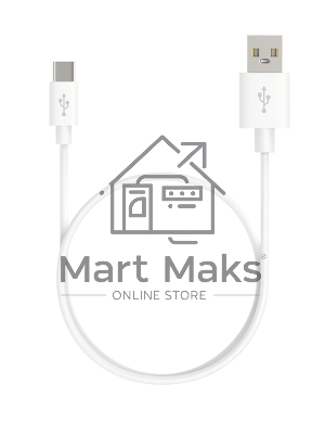 Кабель Maxvi MC-02 UP white USB-A - Type-C, 3A ток макс. нагрузки 3А, макс. напряжение 5V, длина кабеля 1м, материал PVC, белый