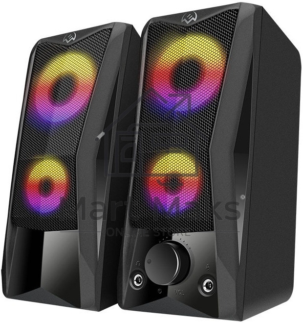 Акустическая система SVEN 445, черный, USB, 2.0,2x3 Вт(RMS), подсветка