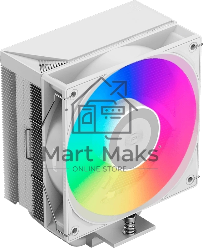 Кулер для процессора PCcooler RT500 TC ARGB, белый, 120 мм, алюминий/медь, 500-2200 об/мин, 34.9 дБ, 4 pin PWM, 240 Вт, высота 152 мм