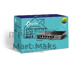 Коммутатор TP-Link TL-SF1006P, 4×100 Мбит/с PoE+ + 2×100 Мбит/с Uplink, неуправляемый